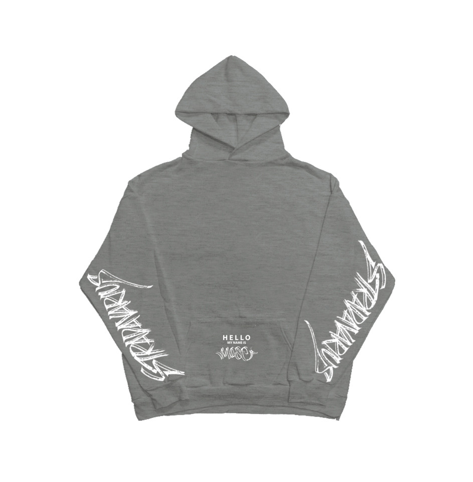 Hoodie on sleeves charcoal STR x MOSE