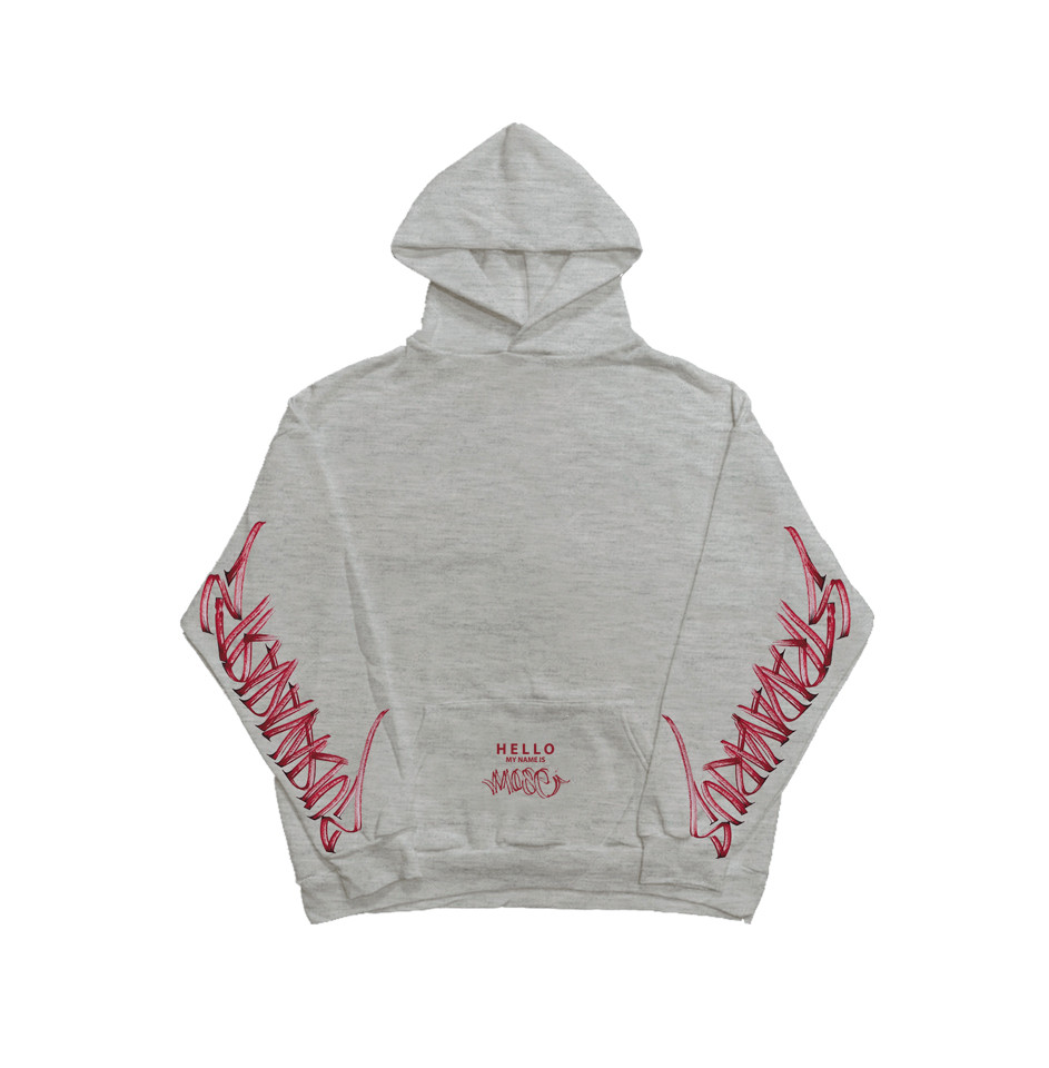 Hoodie on sleeves grey STR x MOSE